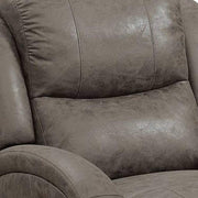 Benzara 40 inch Leatherette Power Recliner with USB Port, Brown