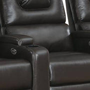Benzara 43 inch 1 Straight Arm Leatherette Reclining Chair, Black