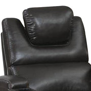 Benzara 43 inch 1 Straight Arm Leatherette Reclining Chair, Black