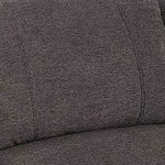 Benzara 39 inch Fabric Power Recliner with Stitched Details, Brown