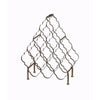 Benzara Free Standing Metal Wine Rack with Lattice Design, Large, Silver