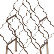 Benzara Free Standing Metal Wine Rack with Lattice Design, Small, Silver
