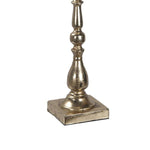 Benzara Metal Finial with Bud Shaped Design and Pedestal Base, Gold