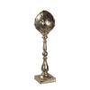 Benzara Metal Finial with Bud Shaped Design and Pedestal Base, Gold