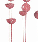 Benzara Multiple Bowl Shaped Metal Candle Bar with Round Base, Pink and Silver