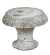 Benzara Decorative Cement Cake Plate with Pedestal Base, Medium, White