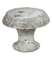 Benzara Decorative Cement Cake Plate with Pedestal Base, Medium, White