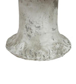 Benzara Decorative Cement Cake Plate with Pedestal Base, Large, White