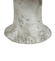 Benzara Decorative Cement Cake Plate with Pedestal Base, Large, White
