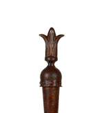 Benzara Antique Style Iron Table Top decor with Finial Top, Rustic Brown