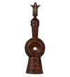 Benzara Antique Style Iron Table Top decor with Finial Top, Rustic Brown