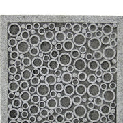 Benzara Transitional Sandstone Wall Decor with Bubble Pattern, Large, Gray