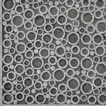 Benzara Transitional Sandstone Wall Decor with Bubble Pattern, Large, Gray