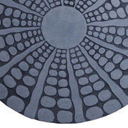 Benzara Round Shape Sandstone Wall Decor with Stardust Pebble, Small, Gray