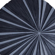 Benzara Round and Ribbed Sandstone Wall Decor, Small, Gray