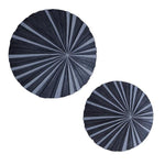 Benzara Round and Ribbed Sandstone Wall Decor, Small, Gray