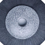 Benzara Round Dual Layer Glass and Sandstone Wall Decor, Small, Gray