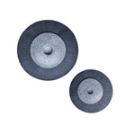Benzara Round Dual Layer Glass and Sandstone Wall Decor, Small, Gray