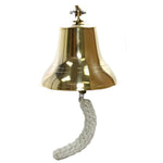 Benzara Nautical 6 Inch Metal Ship Bell with Wall Bracket, Gold