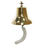 Benzara Nautical 6 Inch Metal Ship Bell with Wall Bracket, Gold