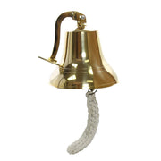 Benzara Nautical 6 Inch Metal Ship Bell with Wall Bracket, Gold