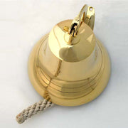 Benzara Nautical 6 Inch Metal Ship Bell with Wall Bracket, Gold
