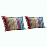 Benzara BM42352 36 x 20 Cotton Filled King Size Sham with Tribal Motif Print, Multicolor