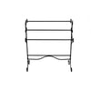 Benzara BM72794  Spacious Metal Blanket Rack With Three Bars, Black
