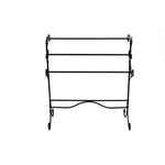 Benzara BM72794  Spacious Metal Blanket Rack With Three Bars, Black