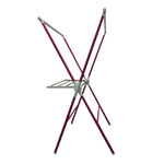 Benzara BM96036 Plastic and Metal Frame Folding Laundry Rack, Pink and White