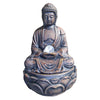 Benzara BM96112 Polyresin Frame Buddha Fountain in Lotus Position, Rustic Bronze