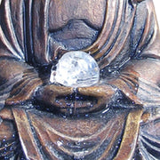 Benzara BM96112 Polyresin Frame Buddha Fountain in Lotus Position, Rustic Bronze