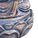 Benzara BM96112 Polyresin Frame Buddha Fountain in Lotus Position, Rustic Bronze