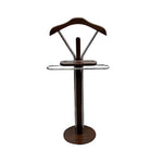 Benzara BM96114 Wood and Metal Frame Valet with Stable Base, Espresso Brown and Chrome