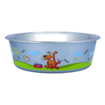 Benzara Multi Print Stainless Steel Dog Bowl By Bella N Chaser