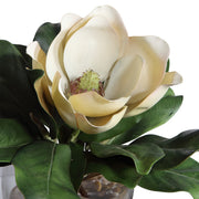 Uttermost – Celia Silk Magnolia Decorative Accent 13″H x 10″W Glass Vase Faux Water Green White