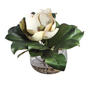 Uttermost – Celia Silk Magnolia Accent 13″H x 10″W Green White Polyester Plastic Iron Glass Vase Decor