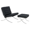 LeisureMod Bellefonte Style Modern Pavilion Chair & Ottoman