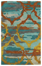 Kaleen Rugs Brushstrokes Collection BRS02-91 Teal Area Rug