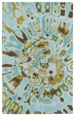 Kaleen Rugs Brushstrokes Collection BRS04-91 Teal Area Rug