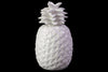 Benzara Decorative Ceramic Pineapple Replica in White Finish