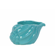 Benzara Beautiful, Glossy & Shiny Ceramic Shell Showpiece in Blue Small