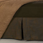 HiEnd Accents Faux Leather Bed Skirt