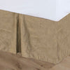 HiEnd Accents Rustic Tan Suede Bed Skirt