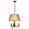 Benzara Simply Elegant Metal Chandelier, Gold and Black