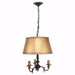 Benzara Simply Elegant Metal Chandelier, Gold and Black