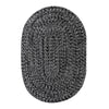 Homespice Decor 300577 27" x 45" Oval Black Ultra Durable Braided Rug