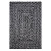 Homespice Decor 310576 27" x 45" Rectangular Black Ultra Durable Braided Rug