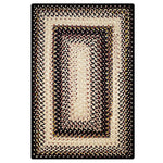 Homespice Decor 322081 20" x 30"Rectangular Black Mist Durable Braided Rug