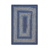 Homespice Decor 818201 2.5' x 9' Rectangular Blueberry Wool Braided Rug